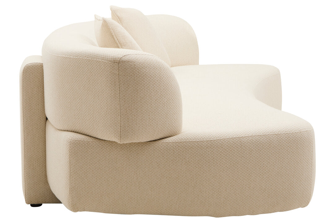 Como Cream Linen 3 Seater Sofa