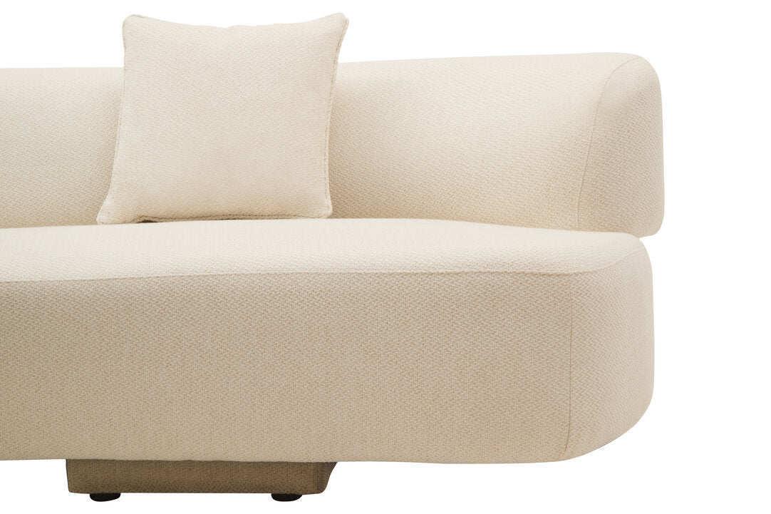 Como Cream Linen 3 Seater Sofa