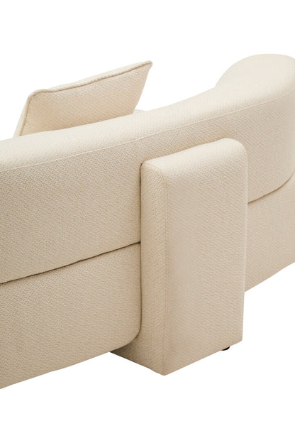 Como Cream Linen 3 Seater Sofa