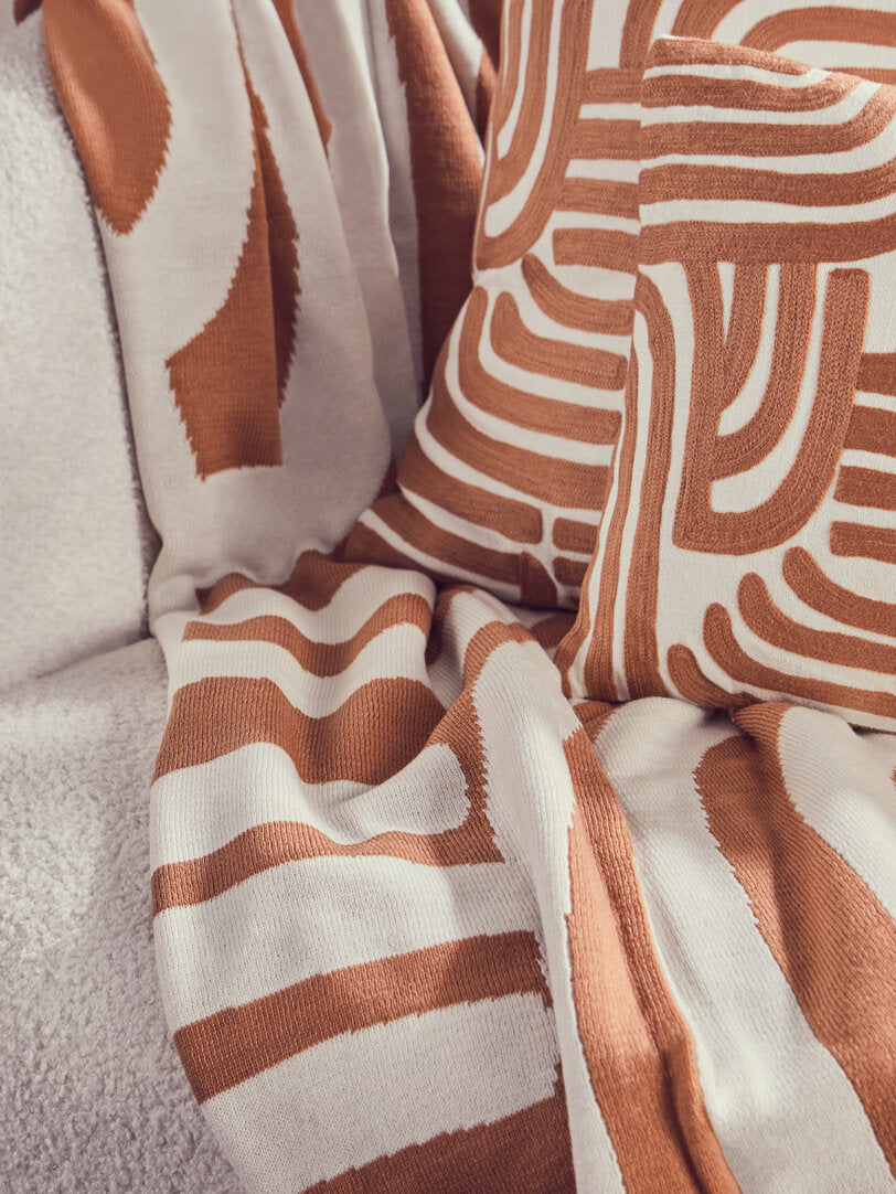 Zola Natural and Terracotta Cushion