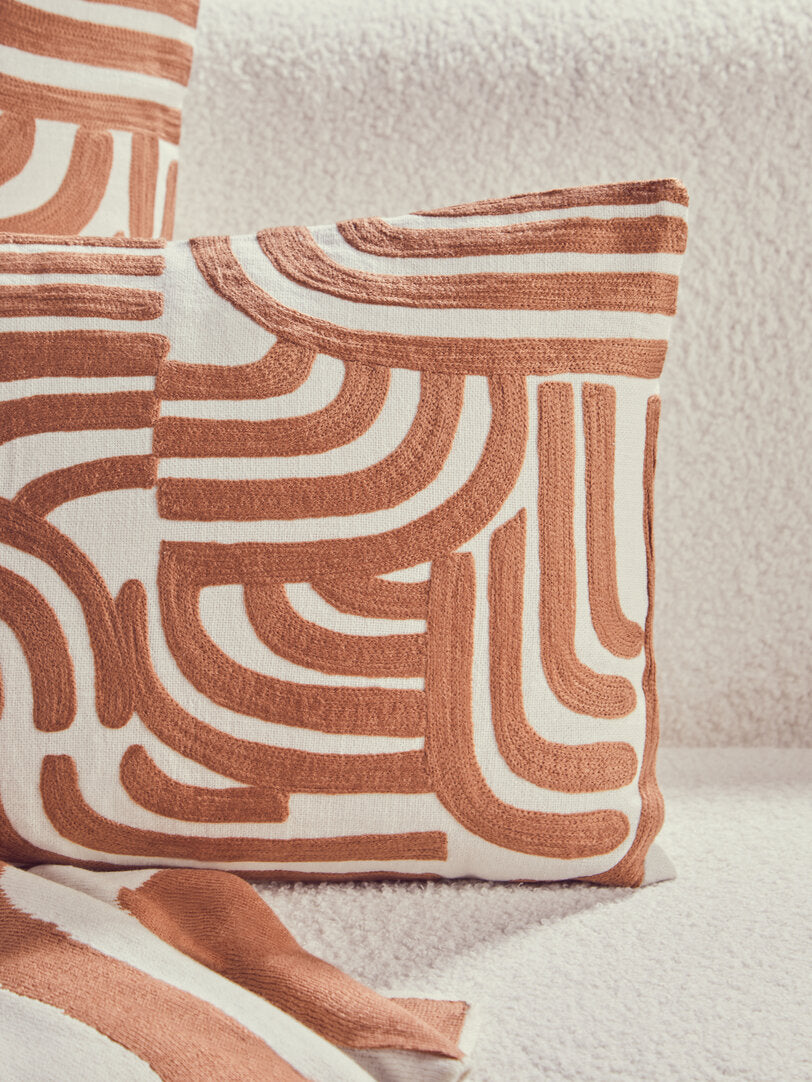 Zola Natural and Terracotta Cushion
