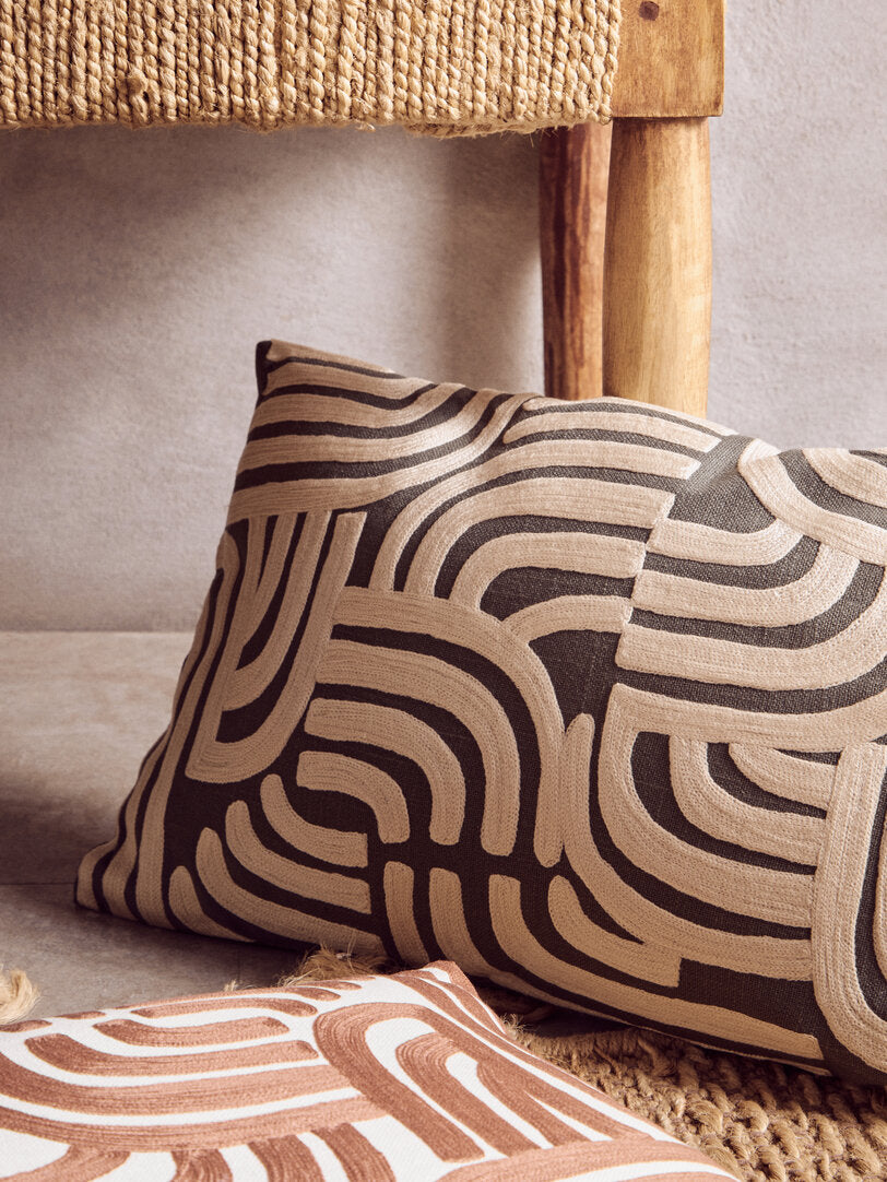 Zola Natural and Terracotta Cushion