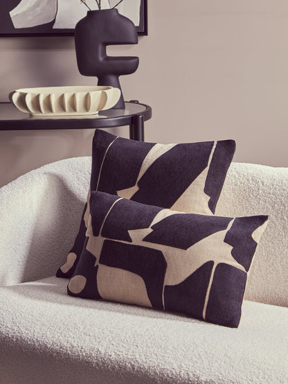 Zola Natural And Black Cushion