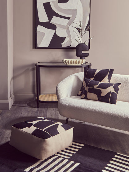 Zola Natural And Black Cushion