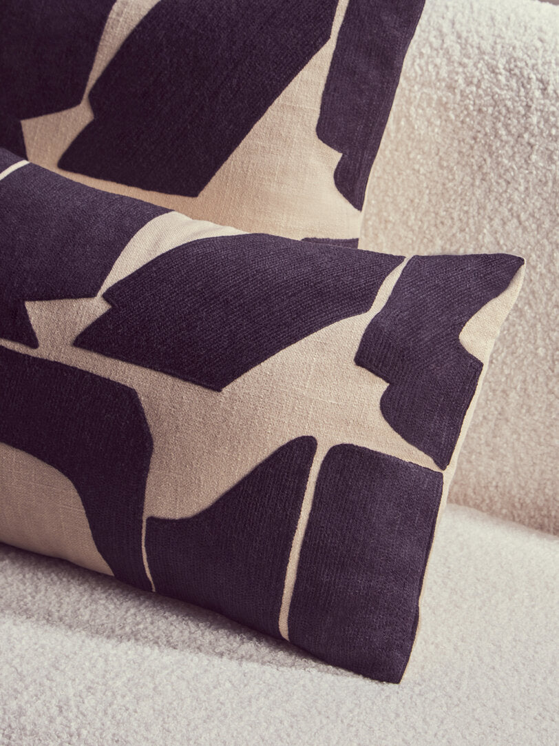 Zola Natural And Black Cushion