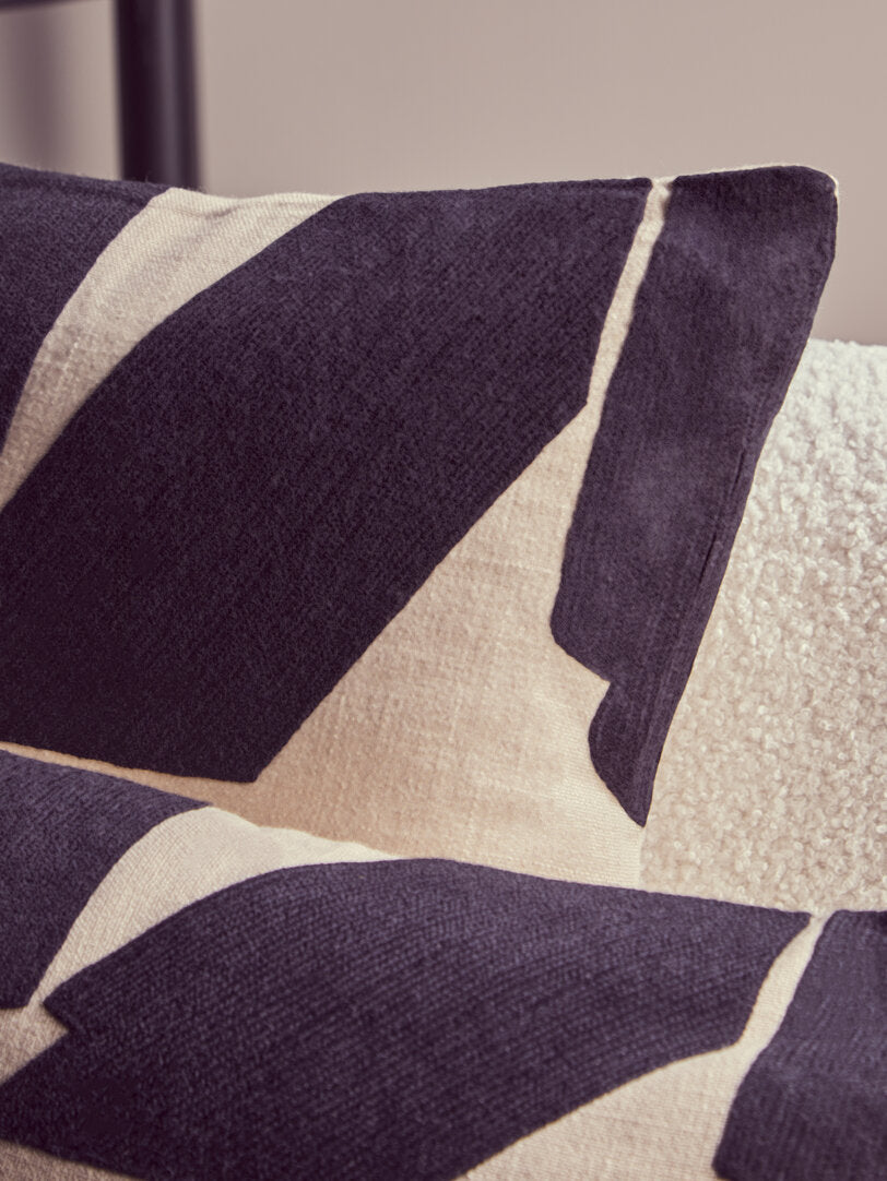 Zola Black and Natural Square Cushion