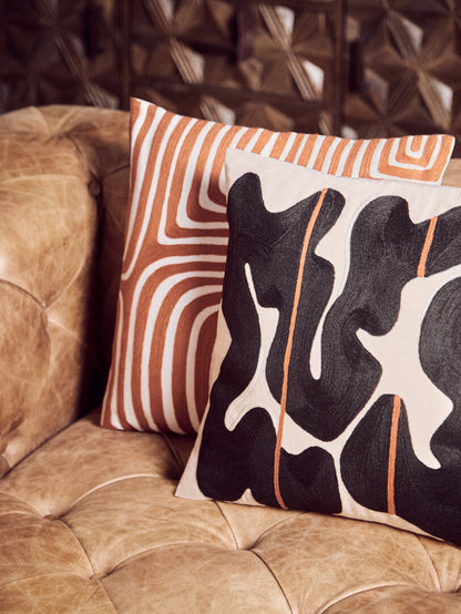 Zola Black And Beige Cushion
