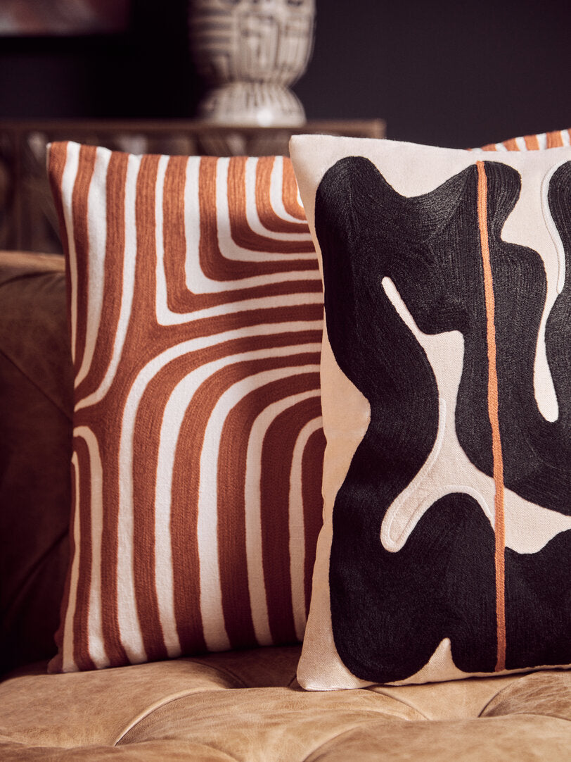 Zola Black And Beige Cushion