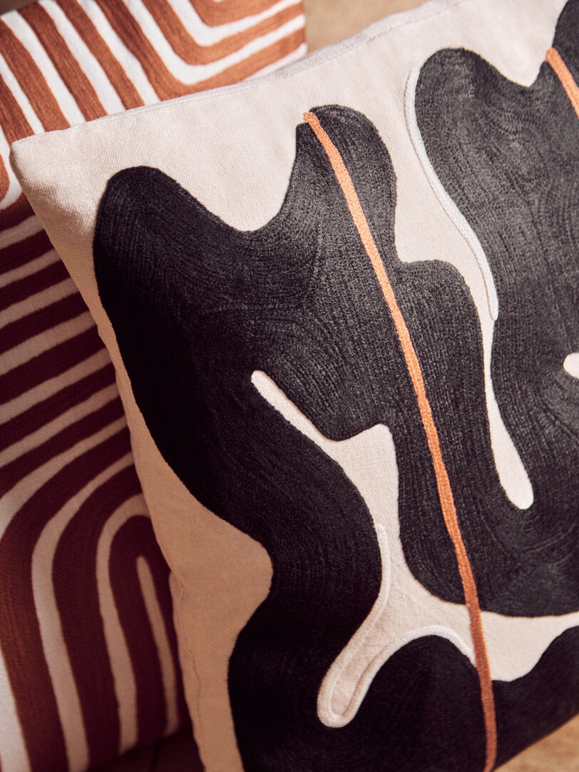 Zola Black And Beige Cushion