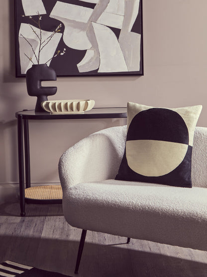 Yasemin Two Seat Sofa With Black Finish Legs