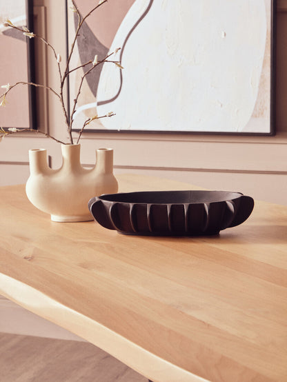 Uno Mango Wood Live Edge Black Metal legs Dining Table