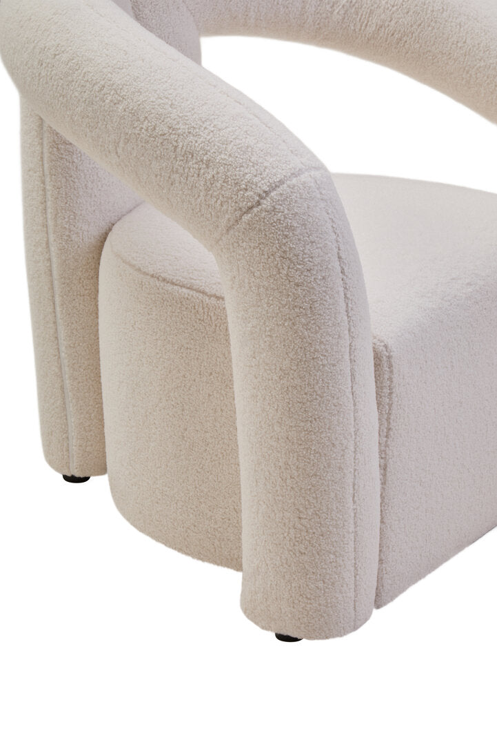 Bianca Ivory Boucle Statement Chair