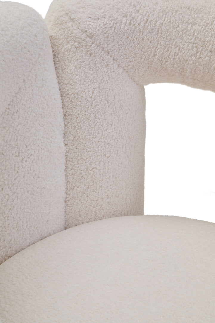 Bianca Ivory Boucle Statement Chair
