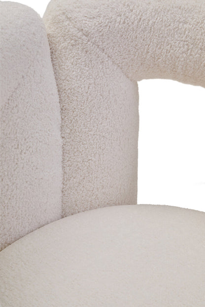 Bianca Ivory Boucle Statement Chair