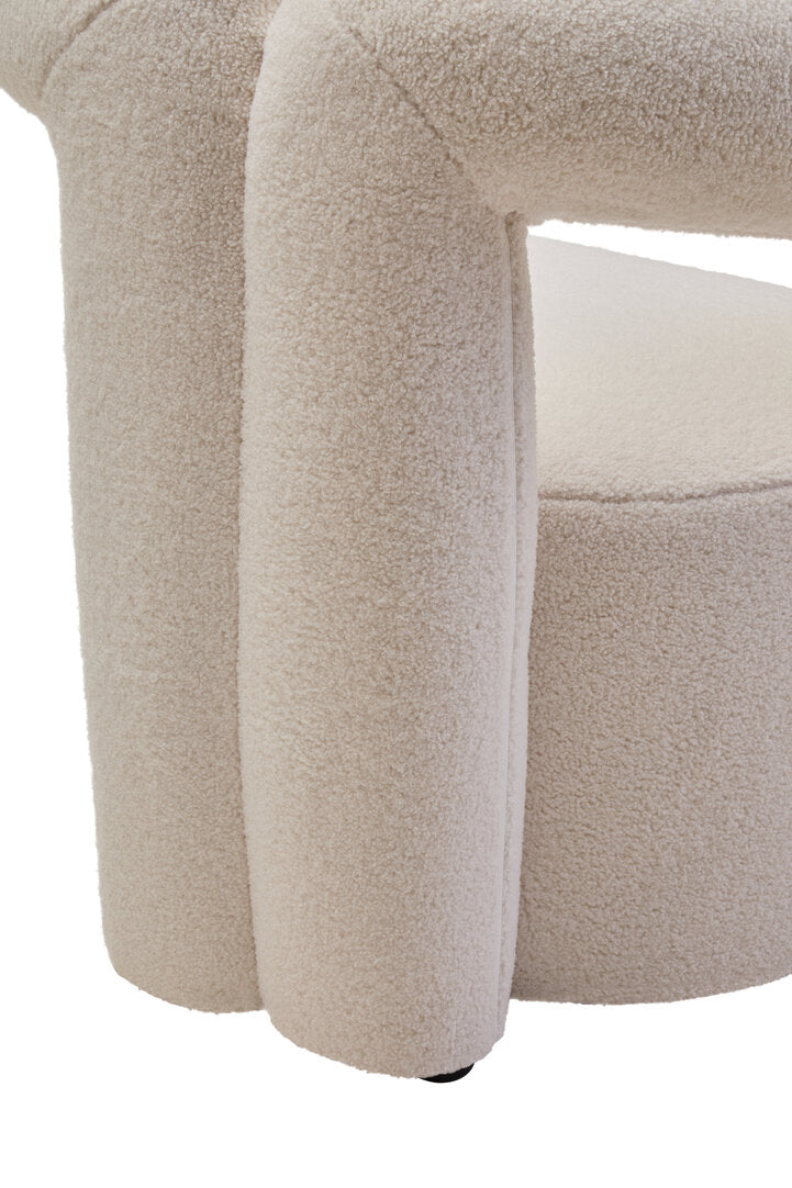 Bianca Ivory Boucle Statement Chair