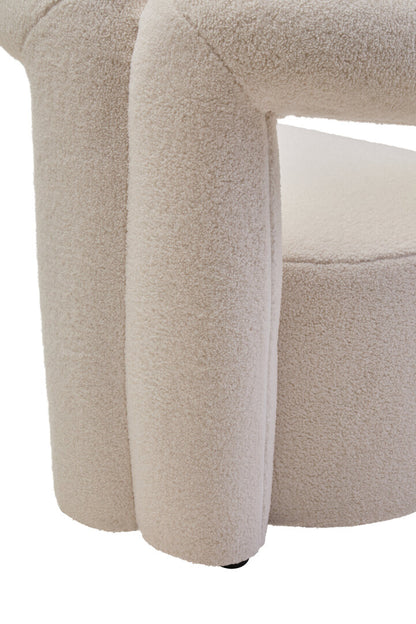 Bianca Ivory Boucle Statement Chair