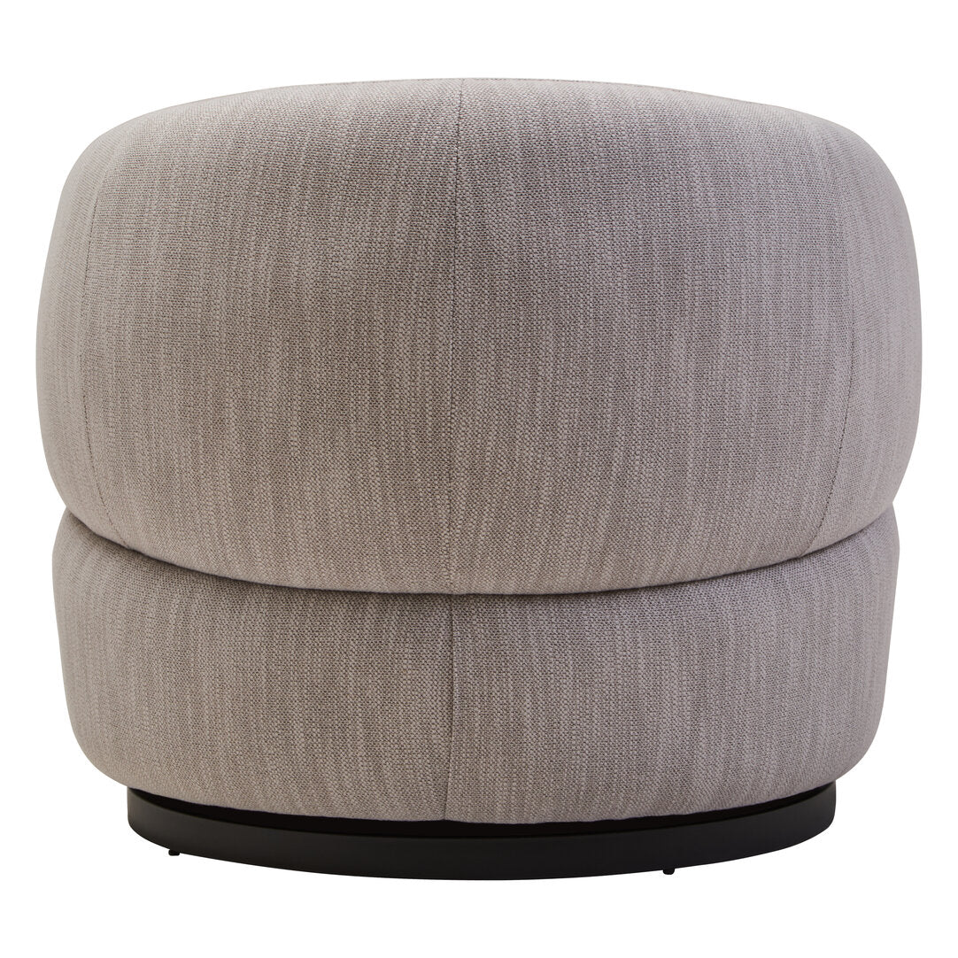 Outline Textured Grey Curved Swivel Chair