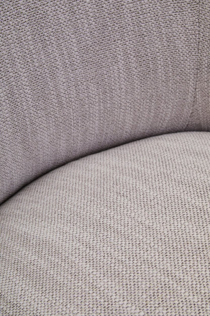 Outline Textured Grey Curved Swivel Chair