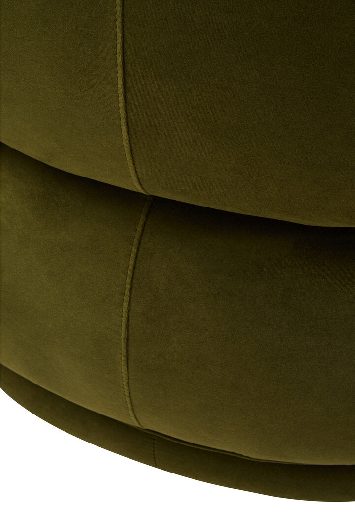 Muse Forest Green Curved Velvet Chair