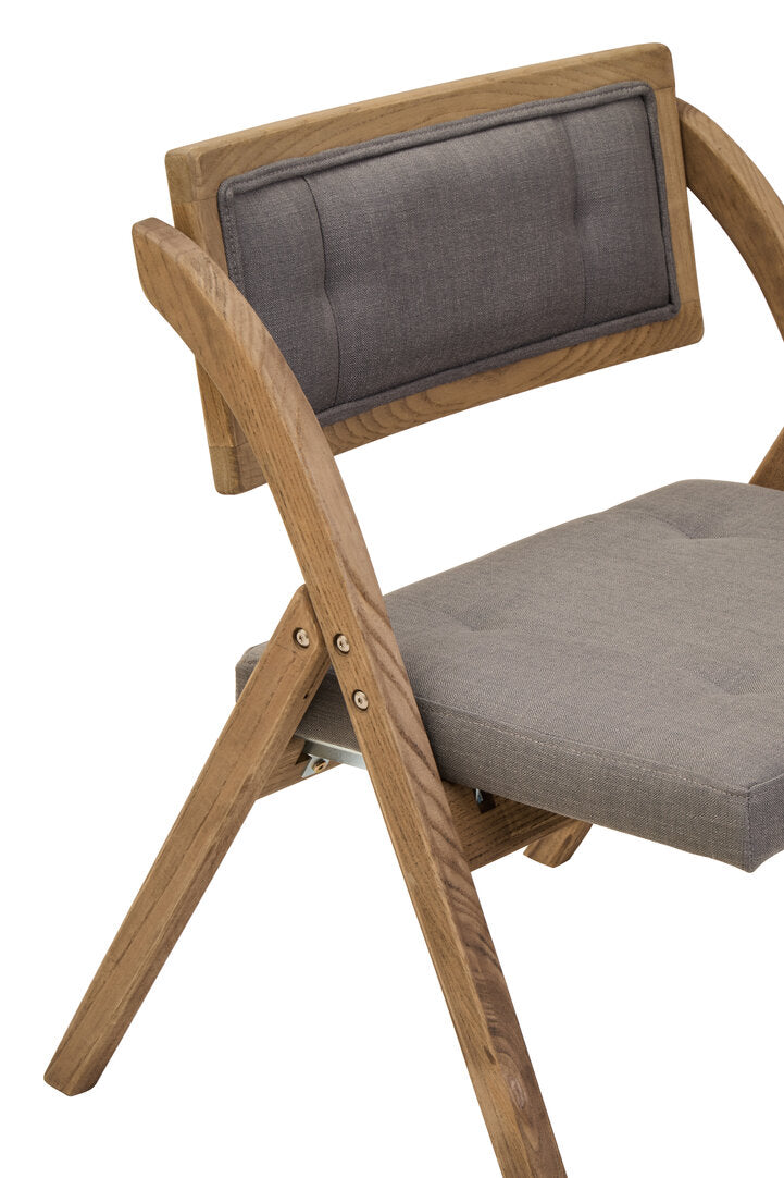 Pacific Grey Wash Elm Wood Folding Chair