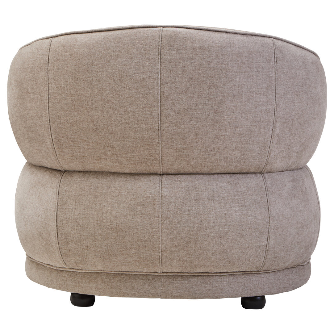 Muse Taupe Chenille Curved Chair