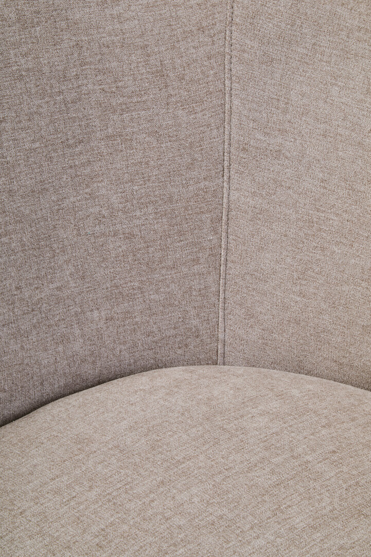 Muse Taupe Chenille Curved Chair