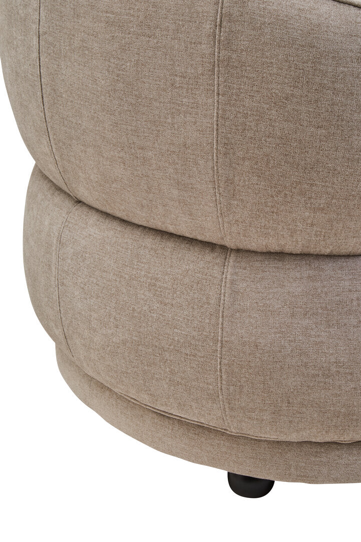 Muse Taupe Chenille Curved Chair
