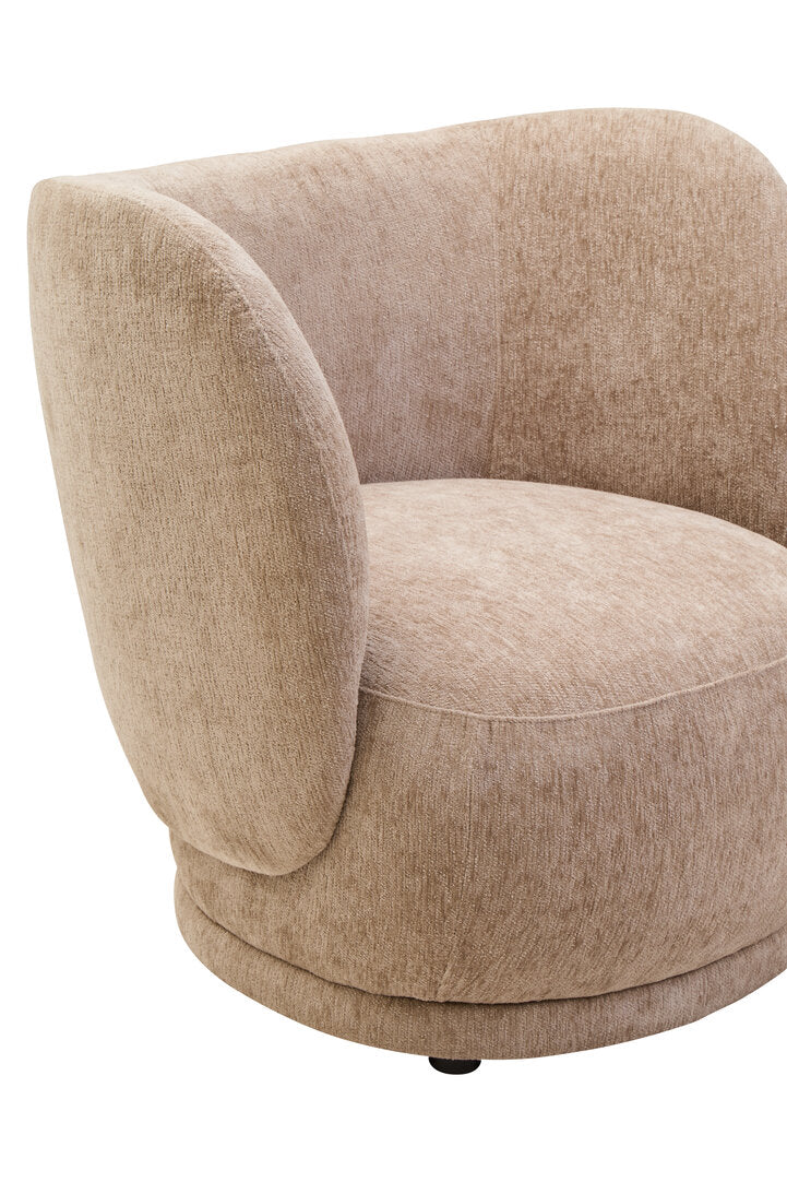 Hamptons Deep Stone Chenille Curved Chair