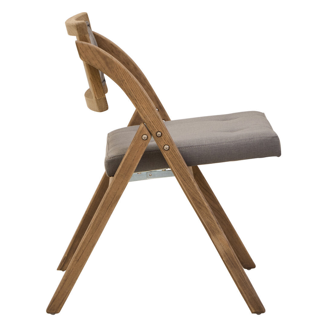 Pacific Grey Wash Elm Wood Folding Chair