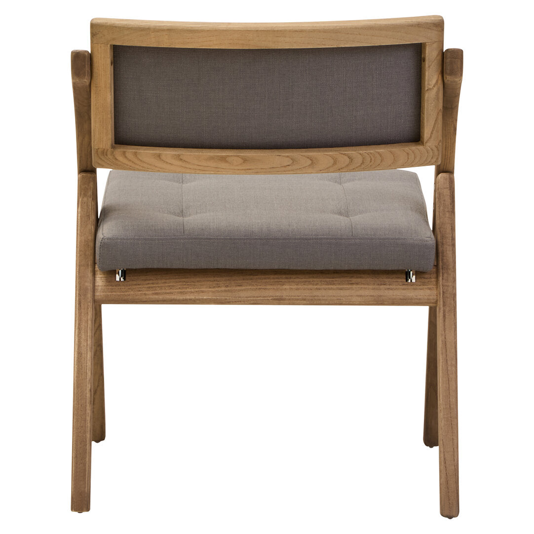 Pacific Grey Wash Elm Wood Folding Chair