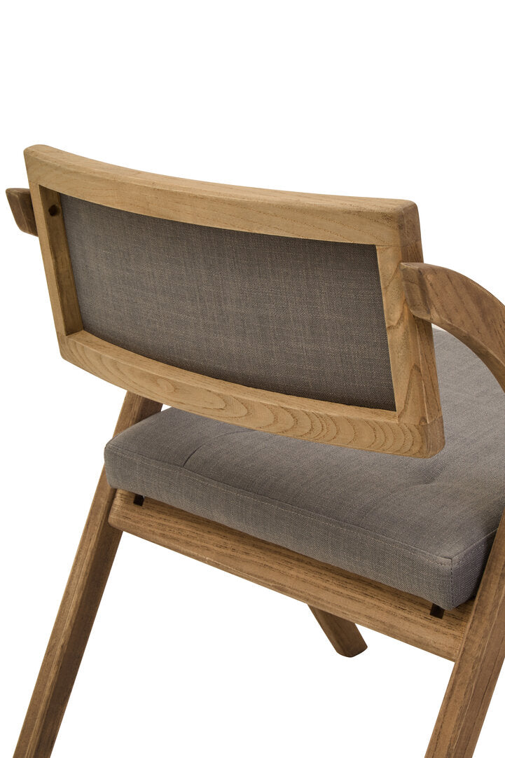 Pacific Grey Wash Elm Wood Folding Chair