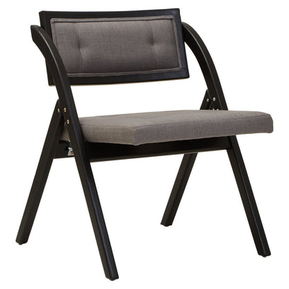 Eti Grey and Black Elm Wood Folding Chair