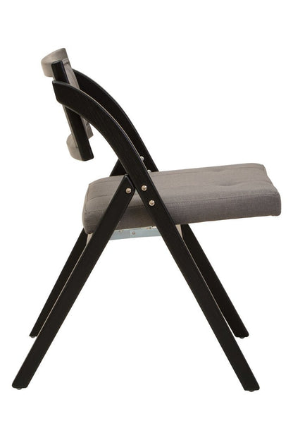 Eti Grey and Black Elm Wood Folding Chair