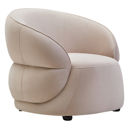 Muse Stone Velvet Curved Chair