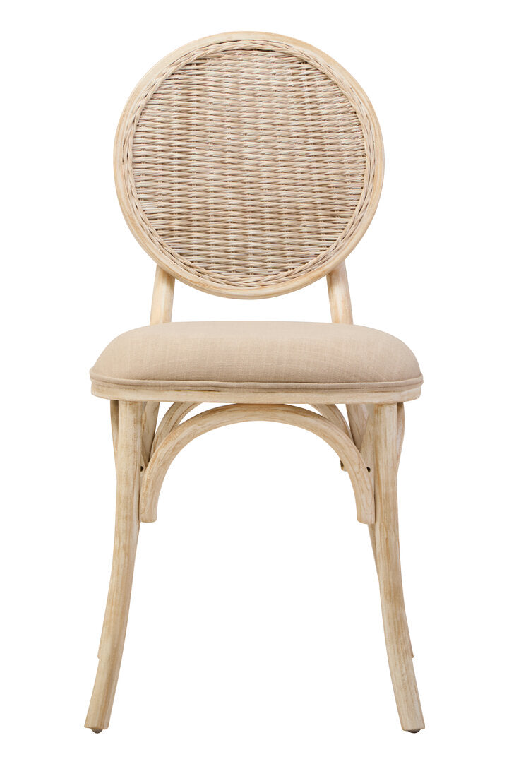 Pacific White Wash Elm Wood Dining Chair