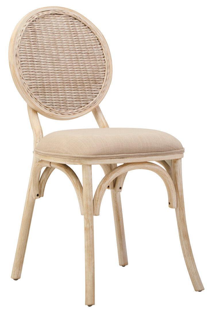 Pacific White Wash Elm Wood Dining Chair