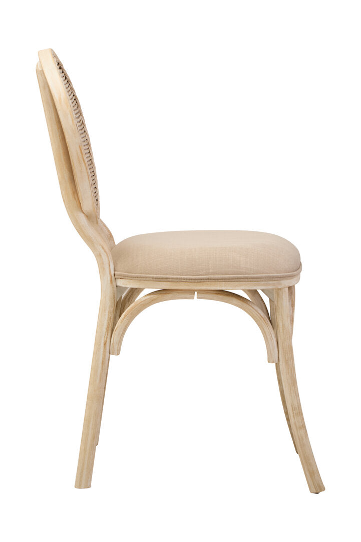 Pacific White Wash Elm Wood Dining Chair