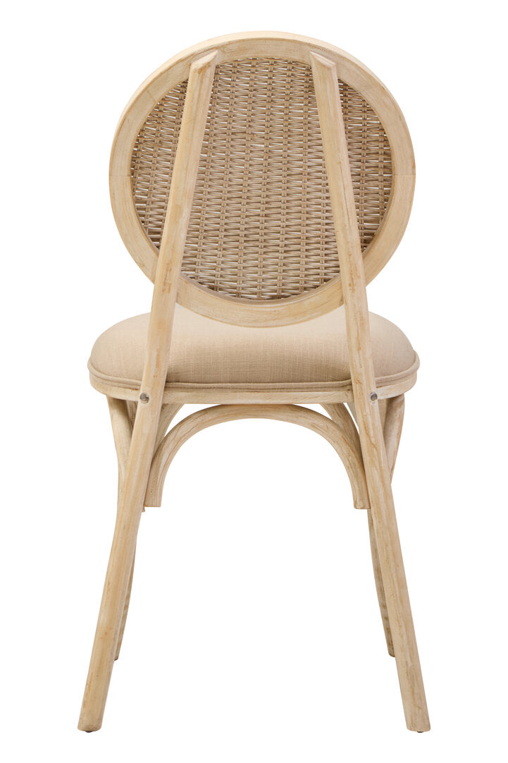 Pacific White Wash Elm Wood Dining Chair