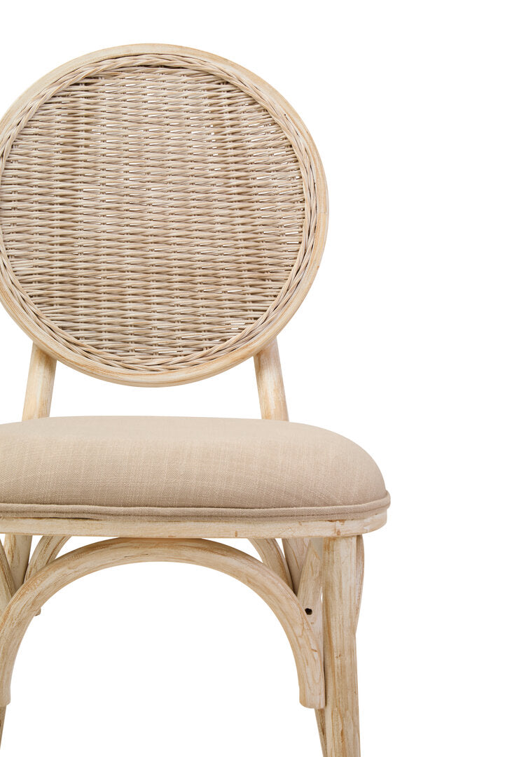 Pacific White Wash Elm Wood Dining Chair