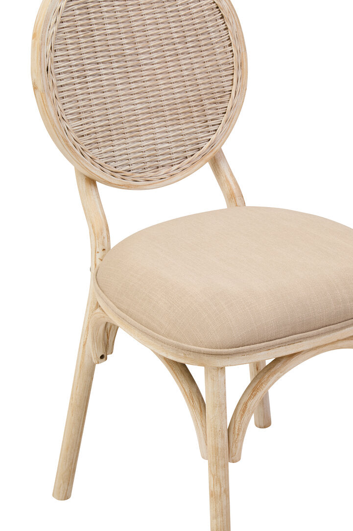Pacific White Wash Elm Wood Dining Chair