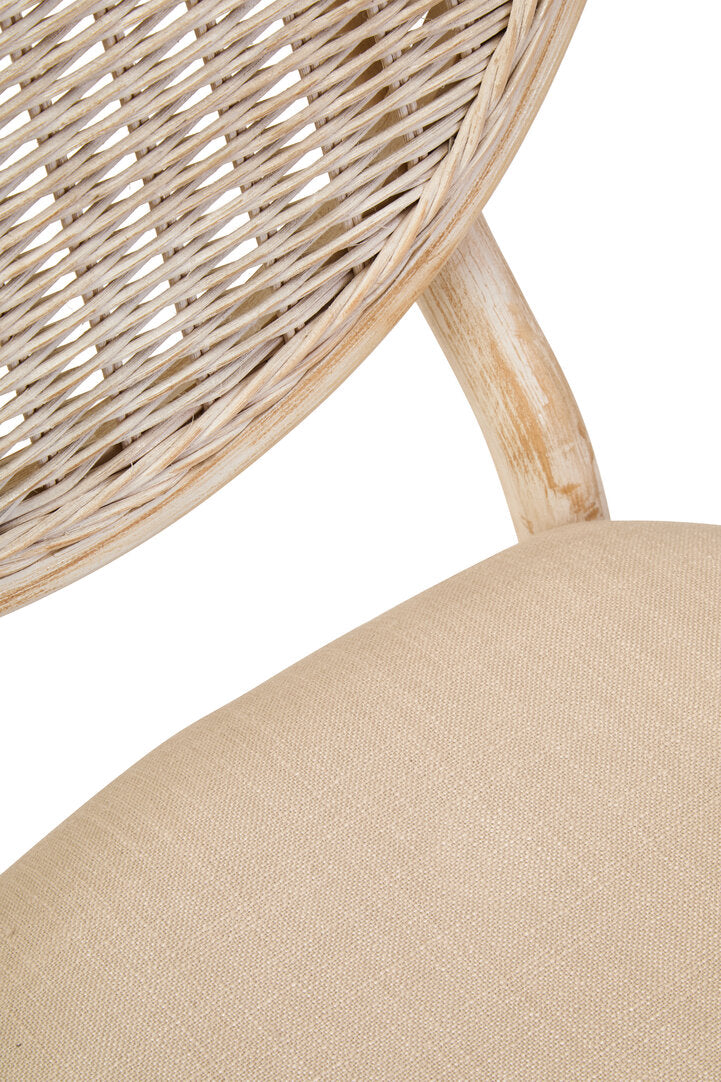 Pacific White Wash Elm Wood Dining Chair