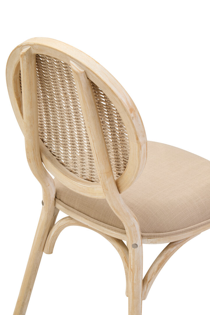 Pacific White Wash Elm Wood Dining Chair