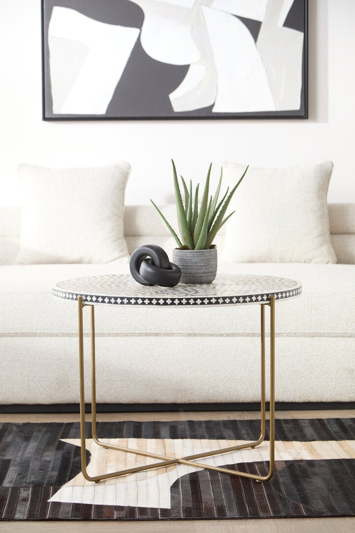 Unity Bone Inlay Round Coffee Table