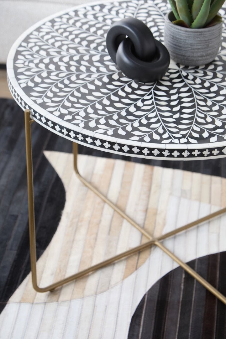Unity Bone Inlay Round Coffee Table