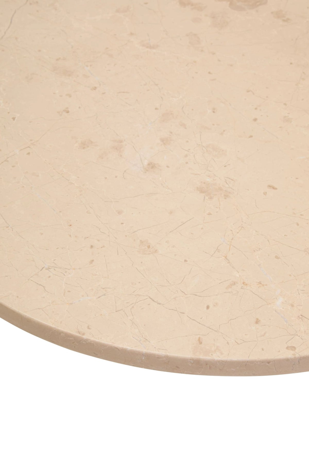 Iberia Cream Marble and Black Acacia Wood Small Coffee Table