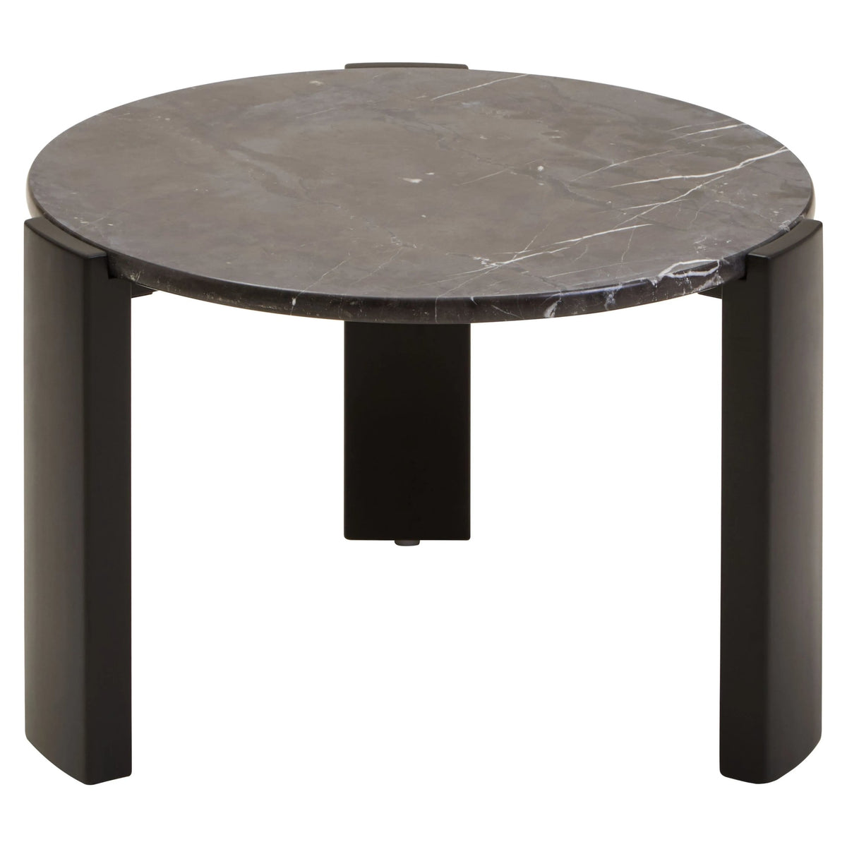 Iberia Black Marble and Acacia Wood Small Coffee Table