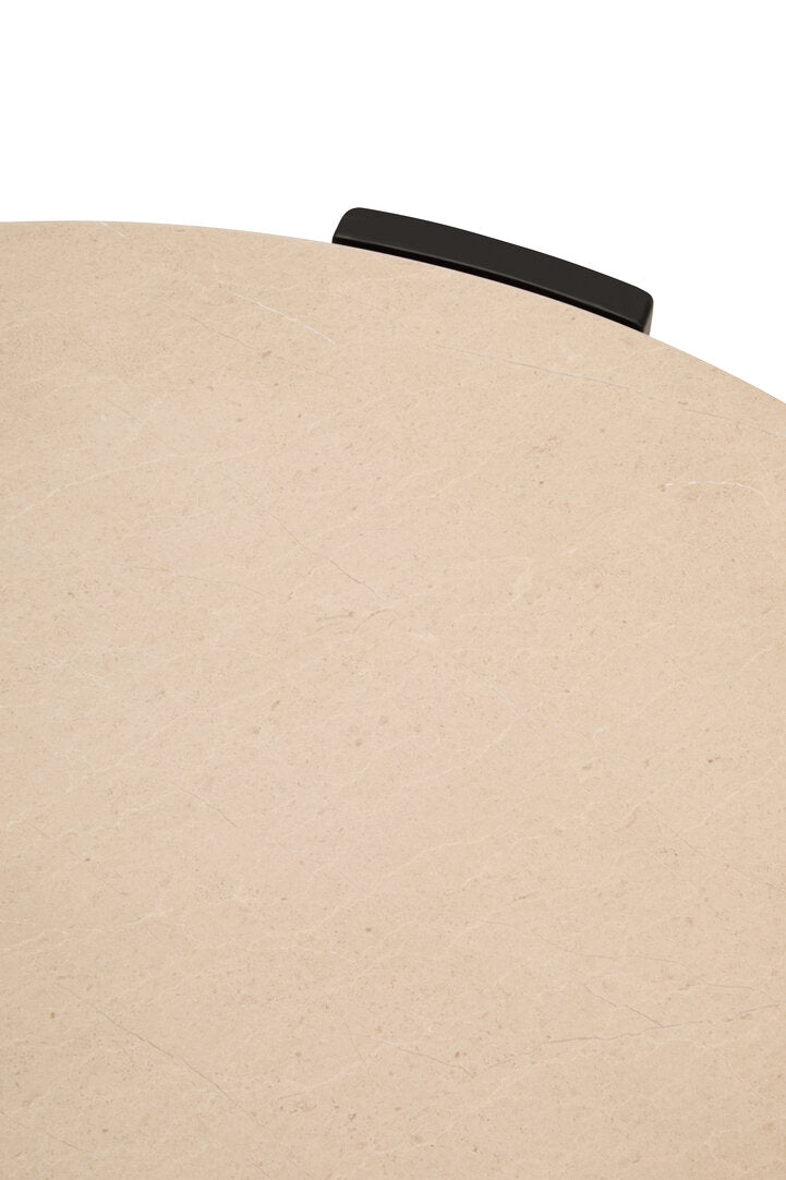 Iberia Round Cream Marble Top Large Coffee Table