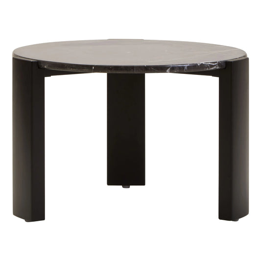 Iberia Black Marble and Acacia Wood Small Coffee Table