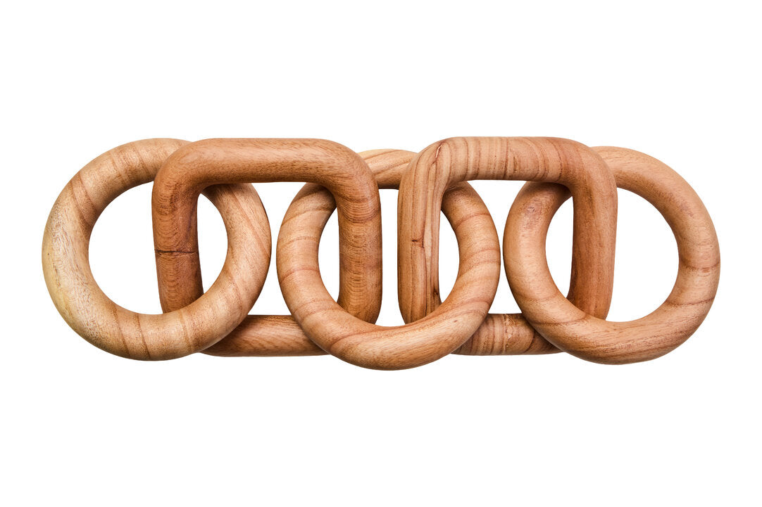 Empire Natural Wood Five Link Chain Decor