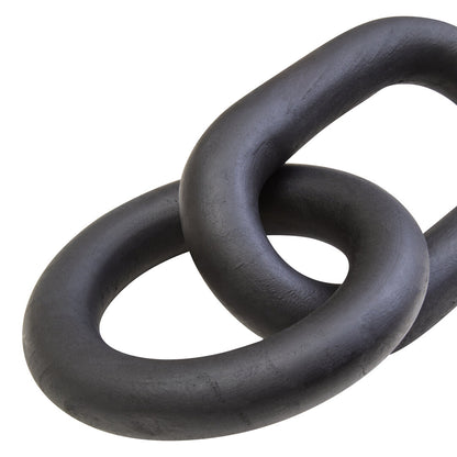 Empire Black Wood 2 Link Chain Decor